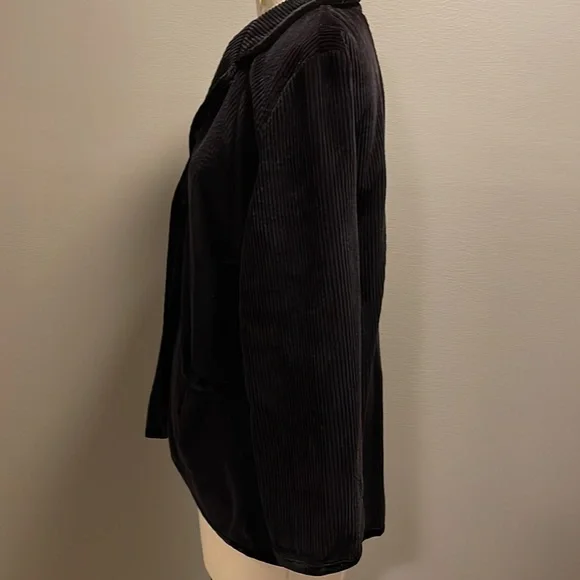 J Jill long sleeve corduroy blazer dark plum - Picture 3 of 7